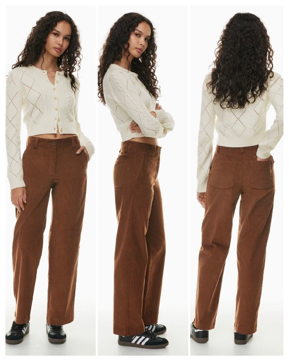 Aritzia Sunday Best Jaden Corduroy Pants Mid-Rise Relaxed Retro Straight Leg US8